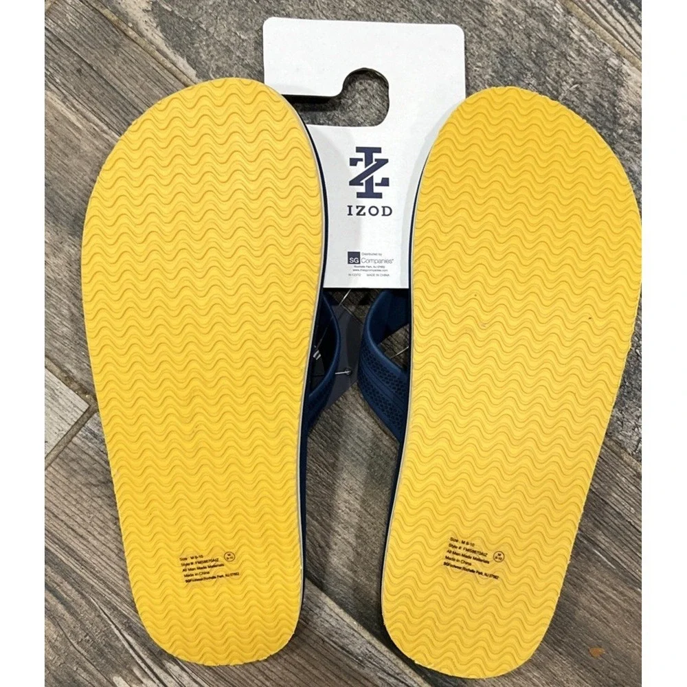 New IZOD Men's Flip Flops Sandals 